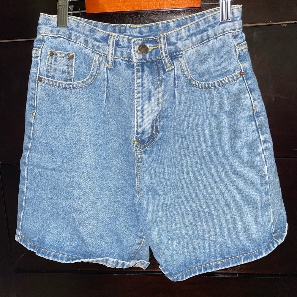 blue jean shorts